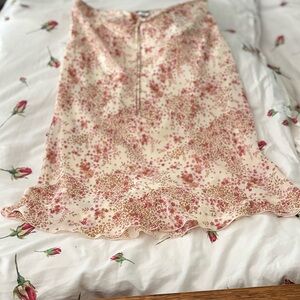 Ladies Summer Flowers A Line Skirt